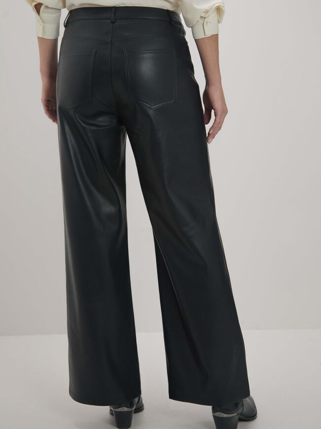PANTALON POLIPIEL RECTO Negro