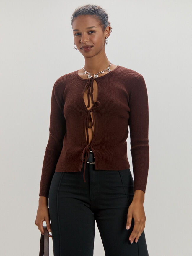 CARDIGAN LAZOS Marron