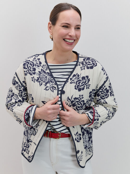 CHAQUETA ACOLCHADA  ESTAMPADA Crudo image number null