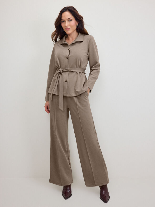 CHAQUETA TWILL ELASTICO BOTONES Beige