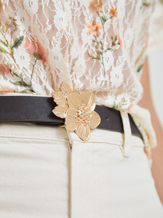 CINTUR&Oacute;N POLIPIEL HEBILLA Cafe Noir image number null