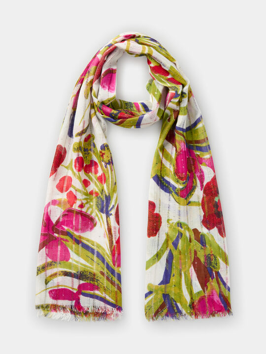 Pañuelo floral detalle lentejuelas Multicolor image number null