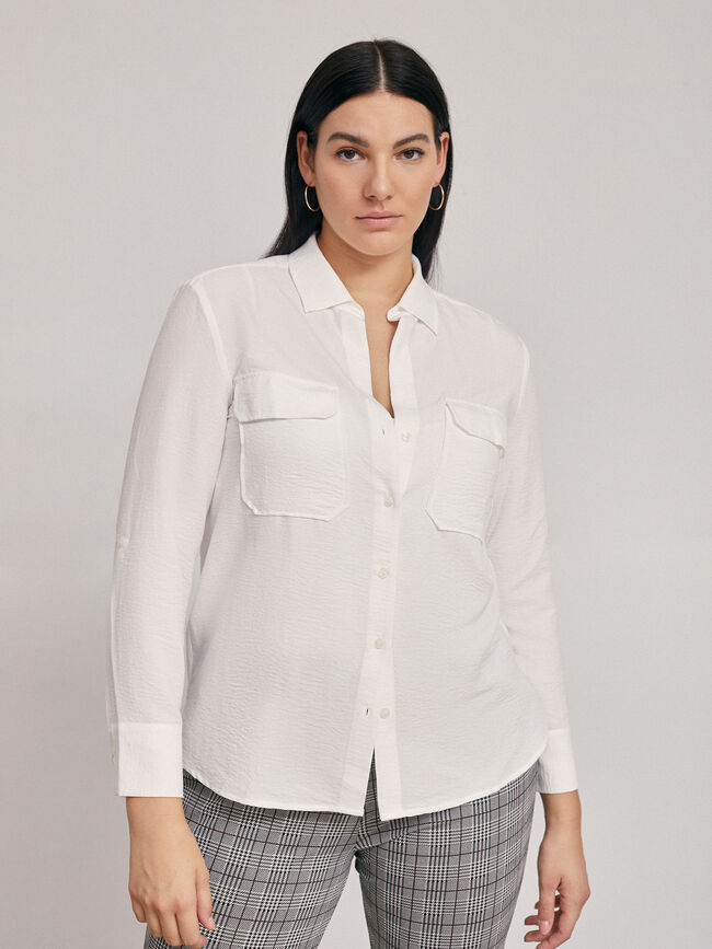 Camisa con bolsillos Blanco Optico