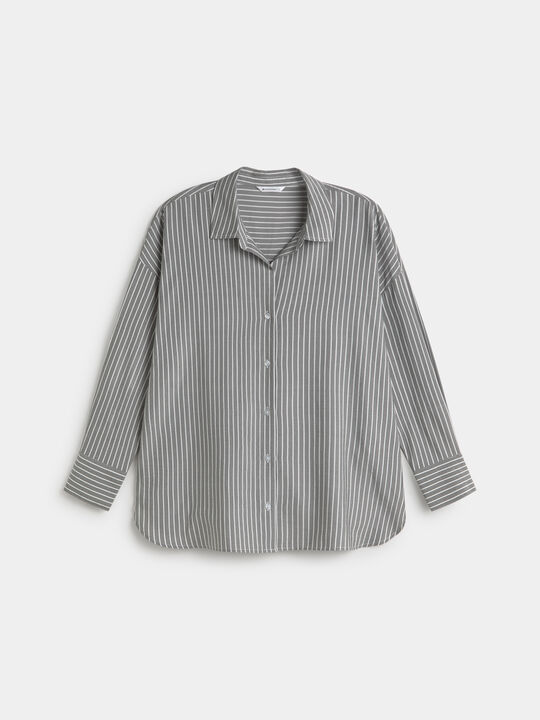 CAMISA OVERSIZE Gris image number null