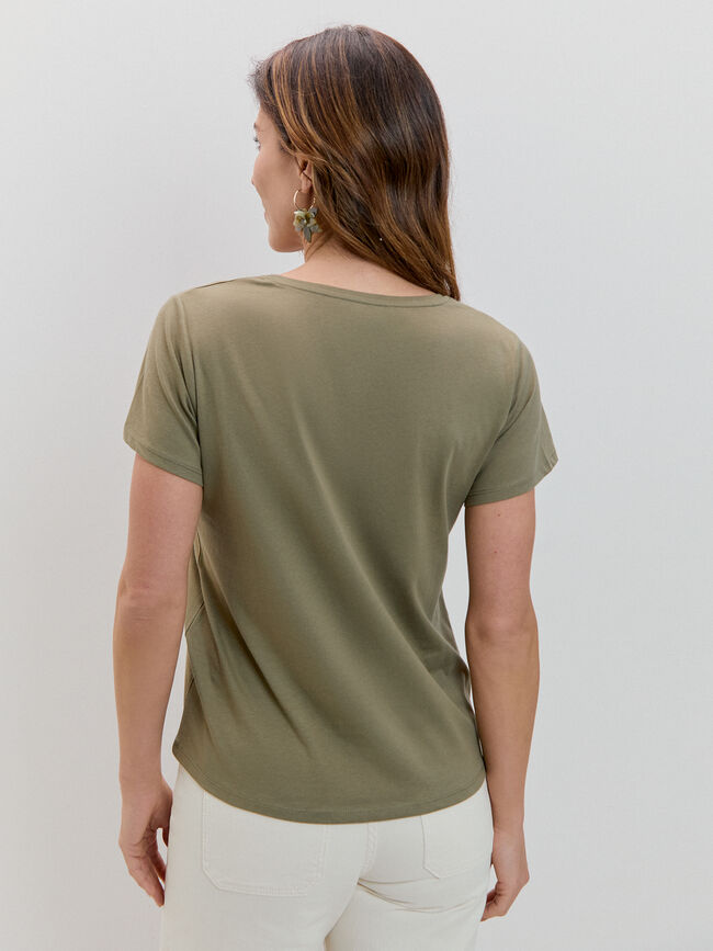 CAMISETA BICICLETA FLORES Kaki