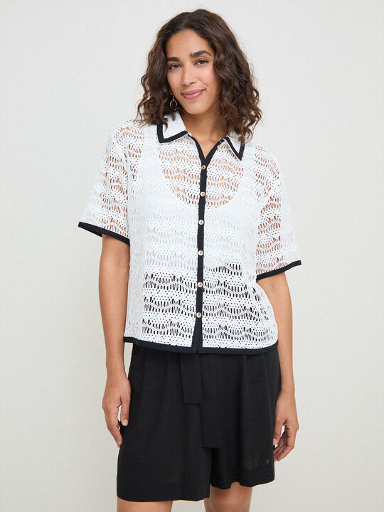 CHAQUETA REJILLA Crudo image number null