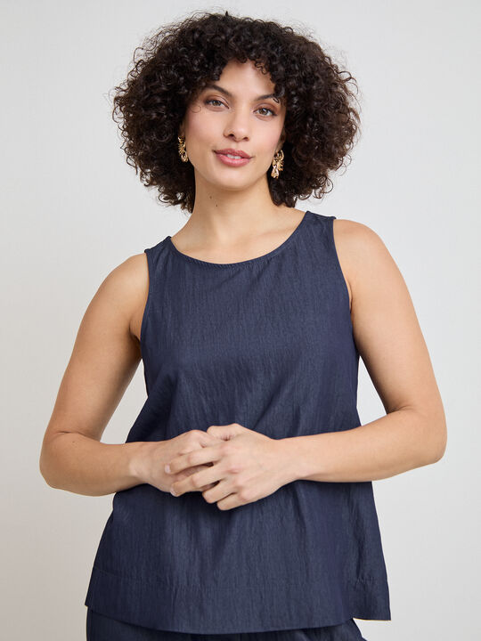 TOP DENIM Azul Marino image number null