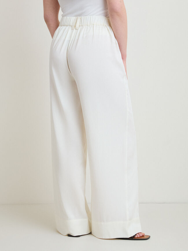 PANTALON FLUIDO CINTURILLA Crudo