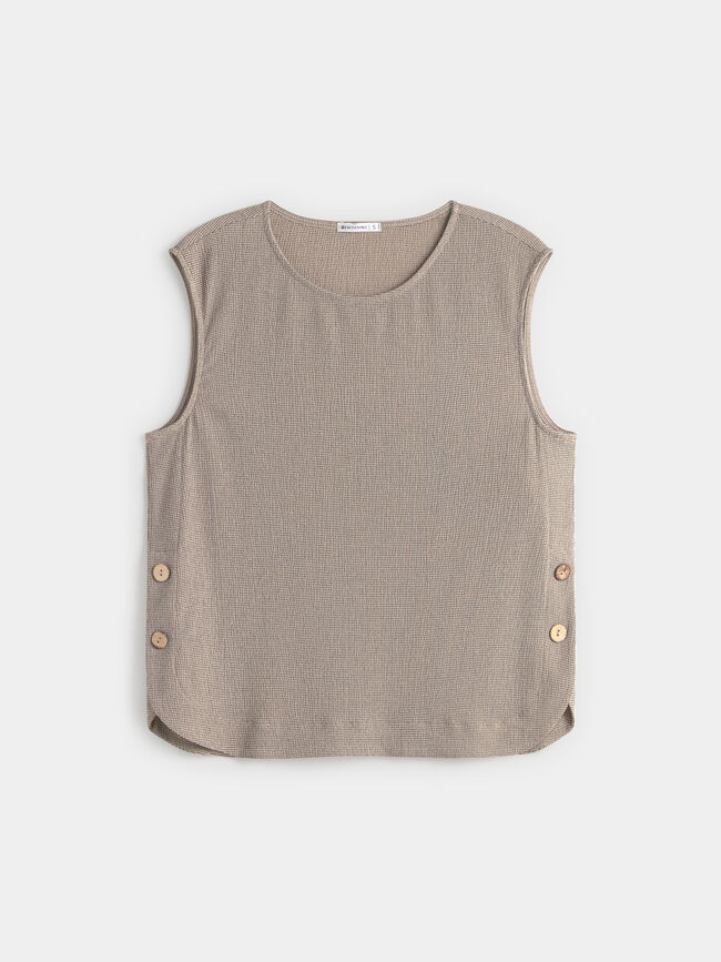 TOP BOTONES LATERALES Camel