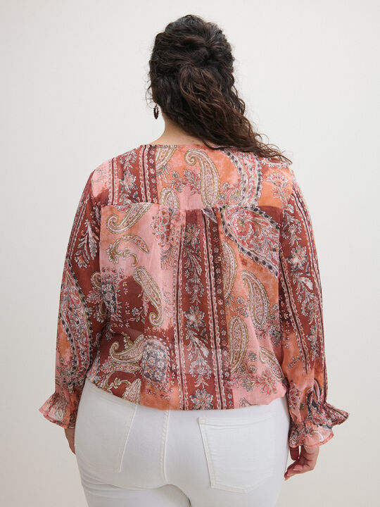 BLUSA ESTAMPADA GOMA Crudo image number null