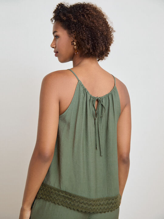 TOP  HALTER FORNITURA Kaki image number null