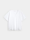 CAMISETA CUELLO PICO Blanco Optico