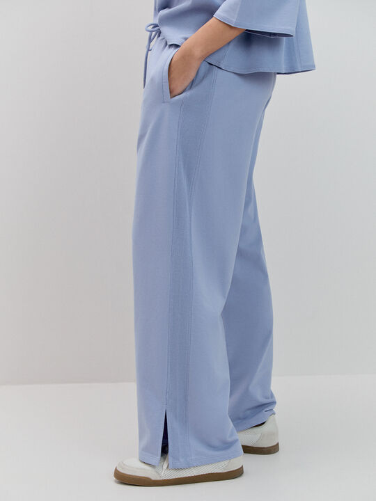 PANTALON CINTURON Azul Chambray image number null