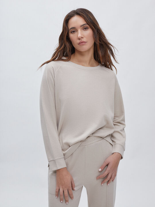 SUDADERA PUNTO SOFT Beige image number null