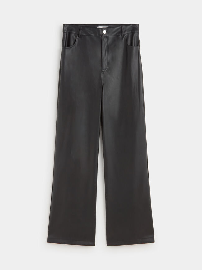 PANTALON POLIPIEL RECTO Negro