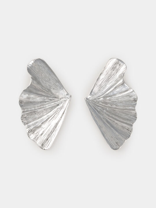 PENDIENTES MEDIA FLOR Plata image number null