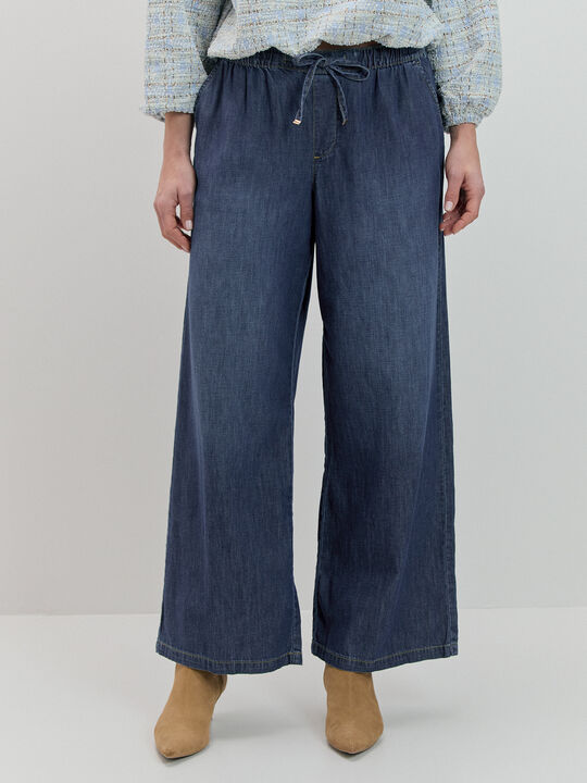 PANTALON VAQUERO SUAVE Dark blue image number null