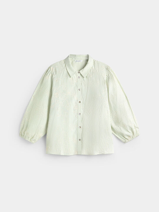 BLUSA MANGA ABULLONADA Crudo image number null