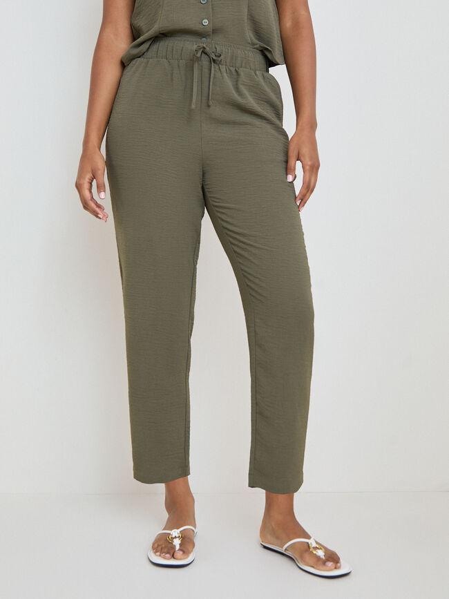 PANTAL&Oacute;N JOGGER FLUIDO Kaki