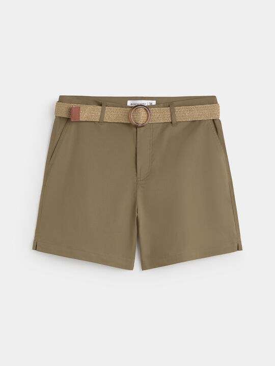 PANTAL&Oacute;N CORTO CINTUR&Oacute;N Kaki image number null