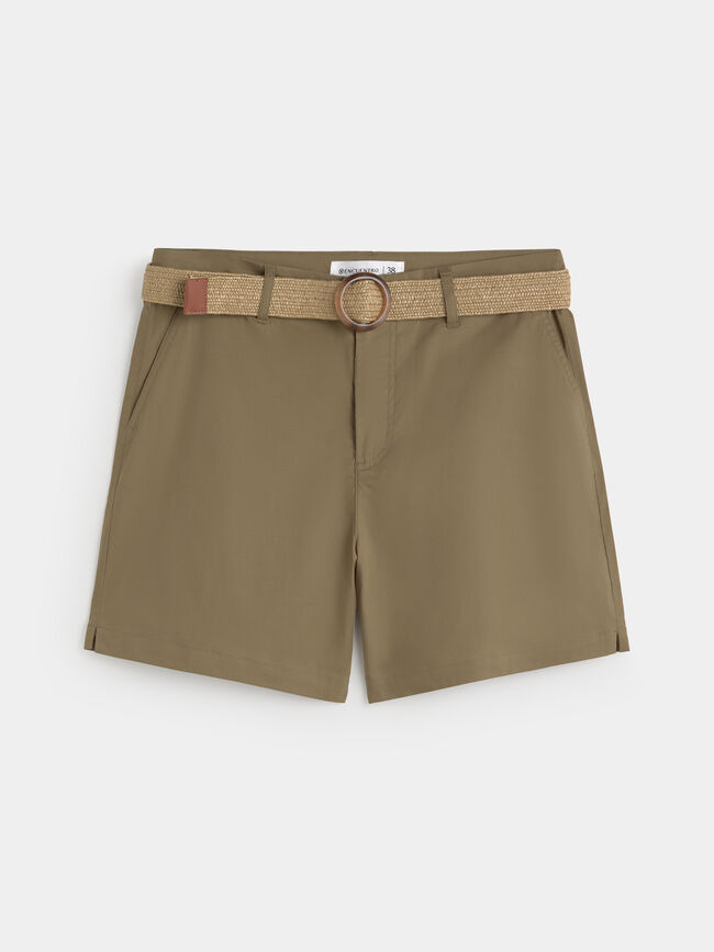 PANTAL&Oacute;N CORTO CINTUR&Oacute;N Kaki