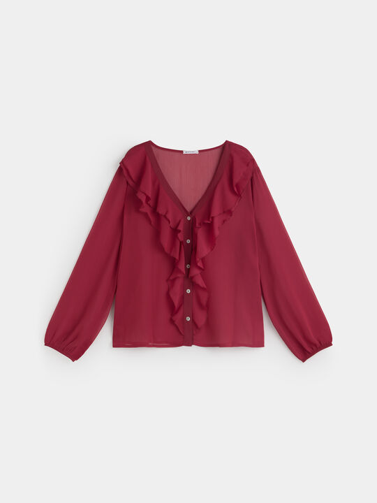 blusa volantes Rojo image number null