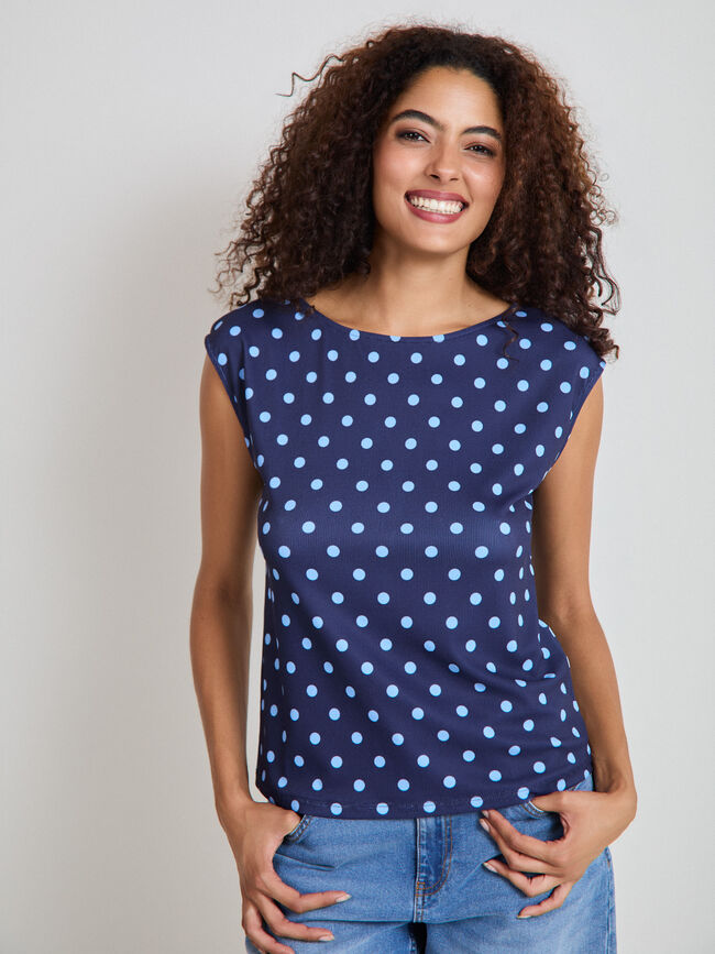 CAMISETA SISADA SUBLIMADA TOPOS Azul Marino