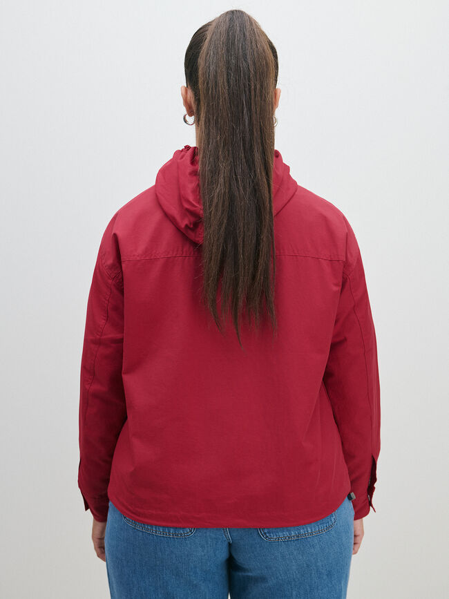 PARKA CAPUCHA Rojo Cereza