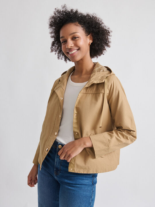 Parka algodón capucha Camel image number null