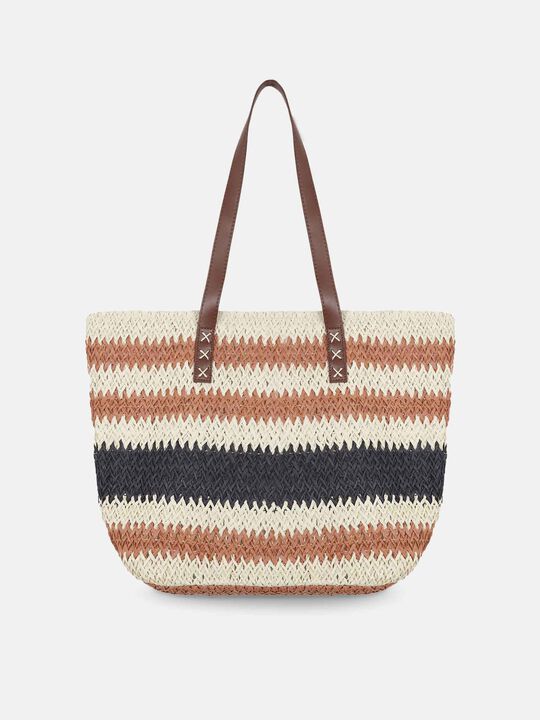 Bolso rafia estampado rayas Estampado 1 image number null
