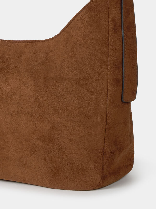 BOLSO HOBO ANTE Rojo Barro