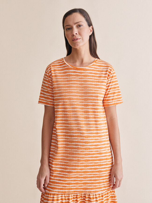 Vestido estampado volante en bajo Estampado 1