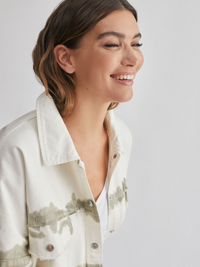 Sobrecamisa tie dye Blanco Natural