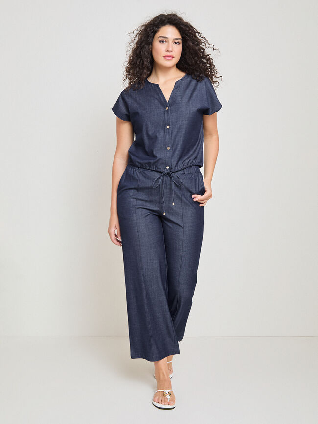 CHAQUETA FLUIDA CORTA Dark blue