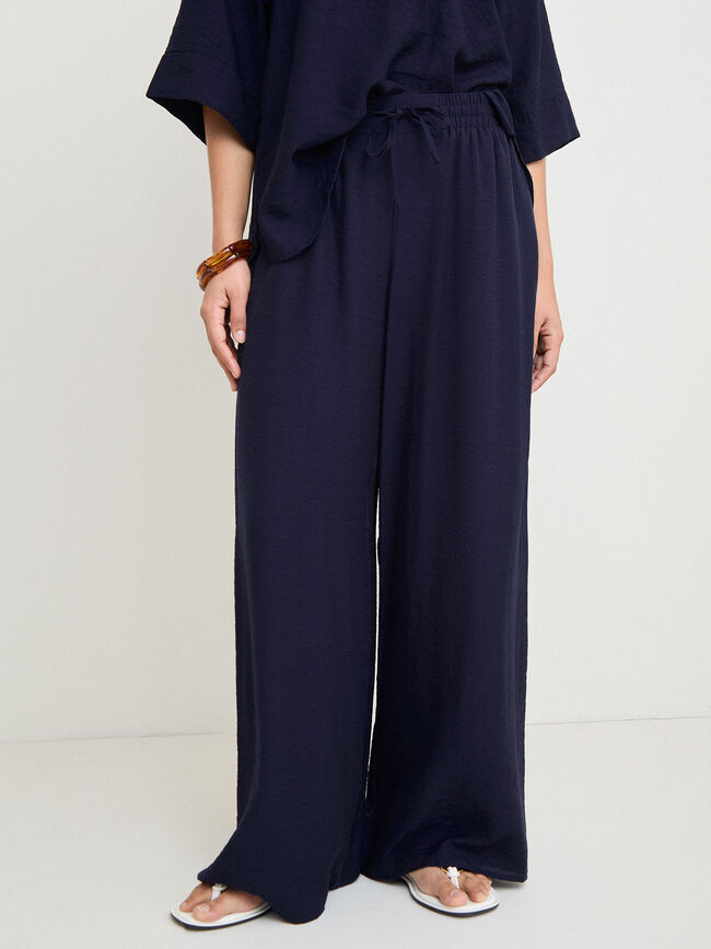 PANTAL&Oacute;N ANCHO GOMA Azul Marino