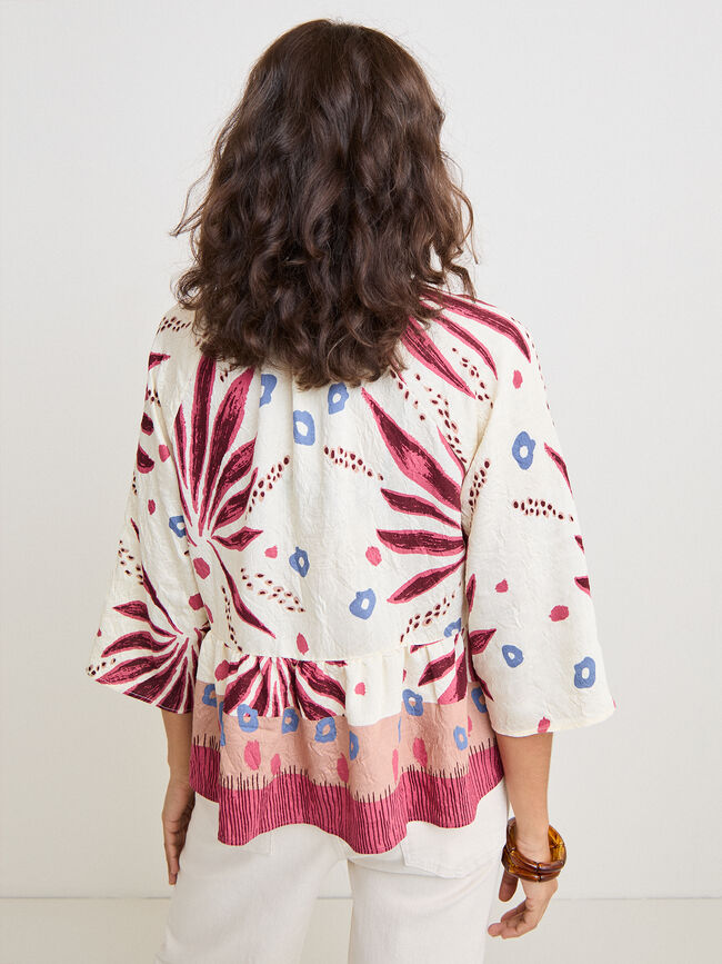 BLUSA ESTAMPADA Crudo