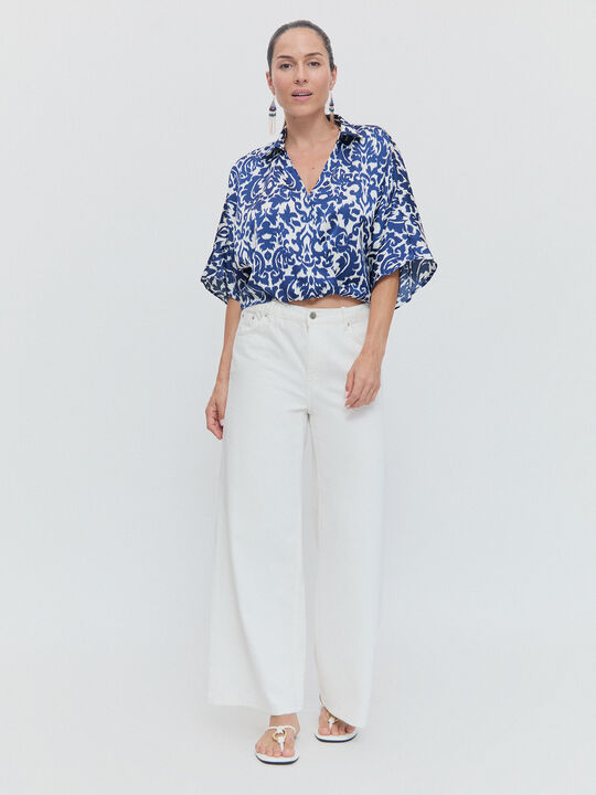 camisa japonesa Azul Marino image number null