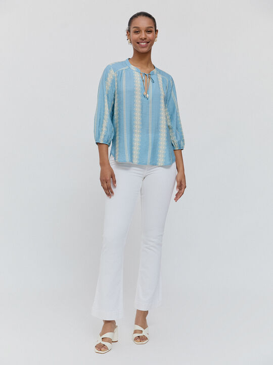 blusa estampada Cobalto image number null