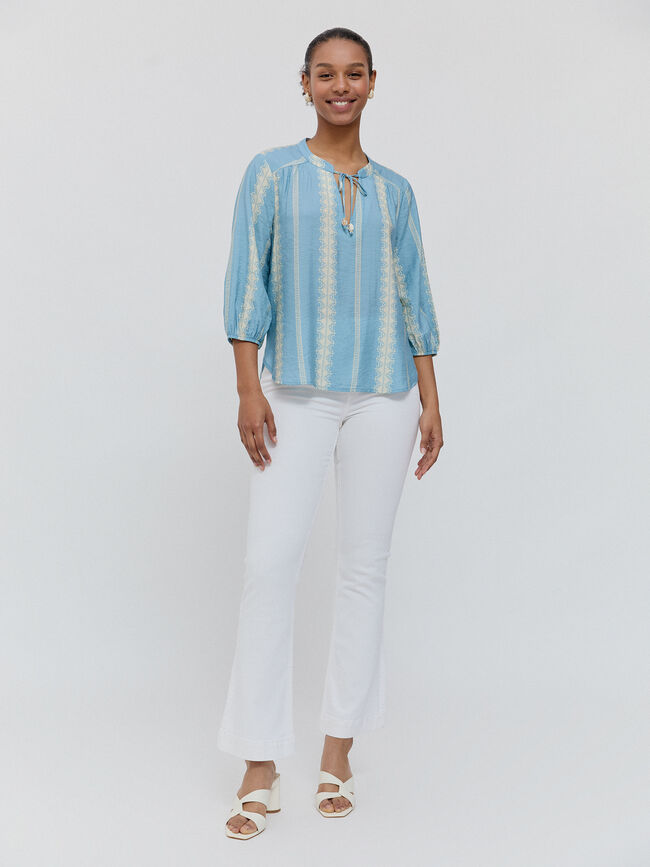 blusa estampada Cobalto