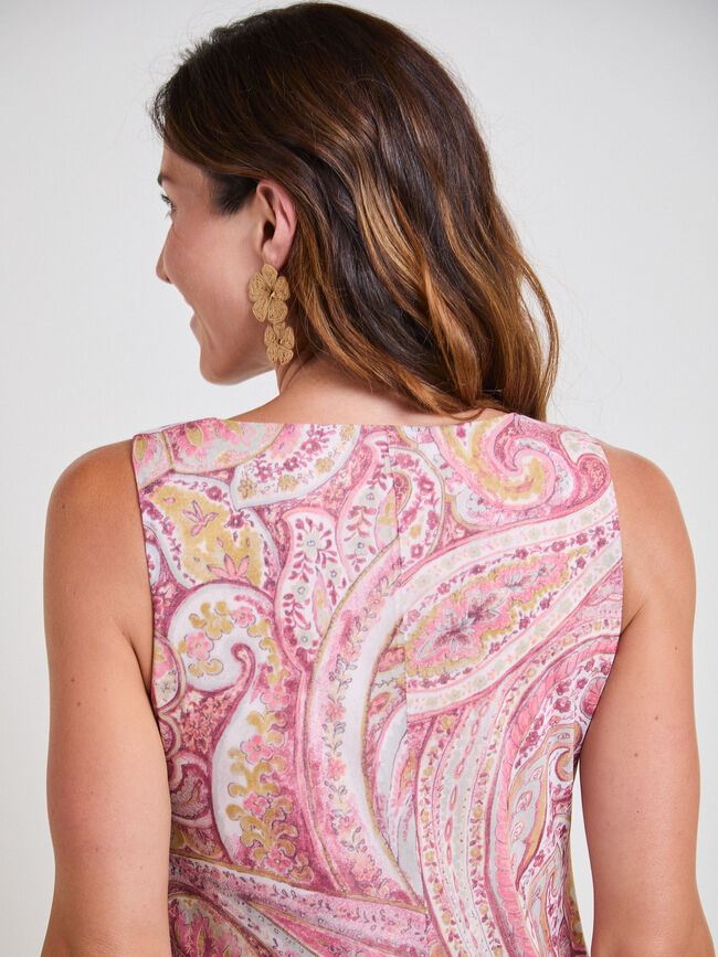 VESTIDO TUL ESTAMPADO Rosa Colorete