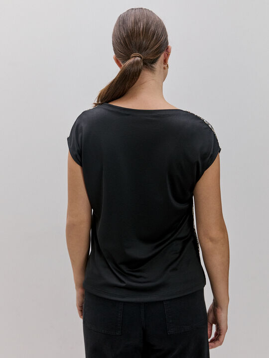 CAMISETA BIMATERIA FIESTA Negro image number null