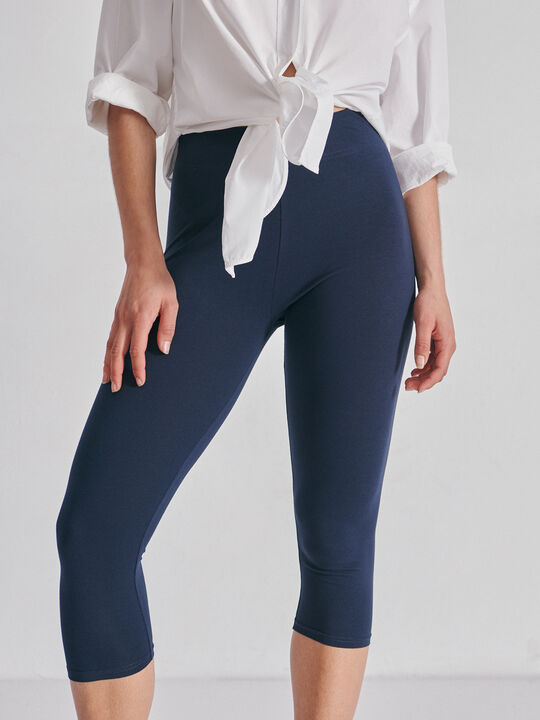 Legging capri básico Azul Marino image number null