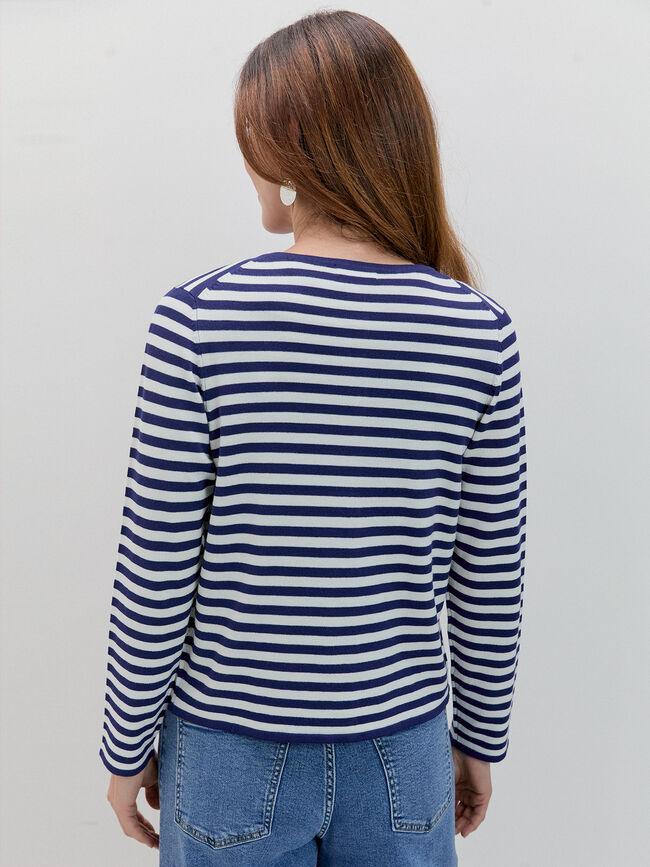 C&Aacute;RDIGAN RAYAS COLORES Azul Marino