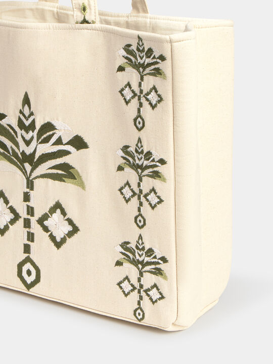 BOLSO CANVAS PALMERA Crudo image number null