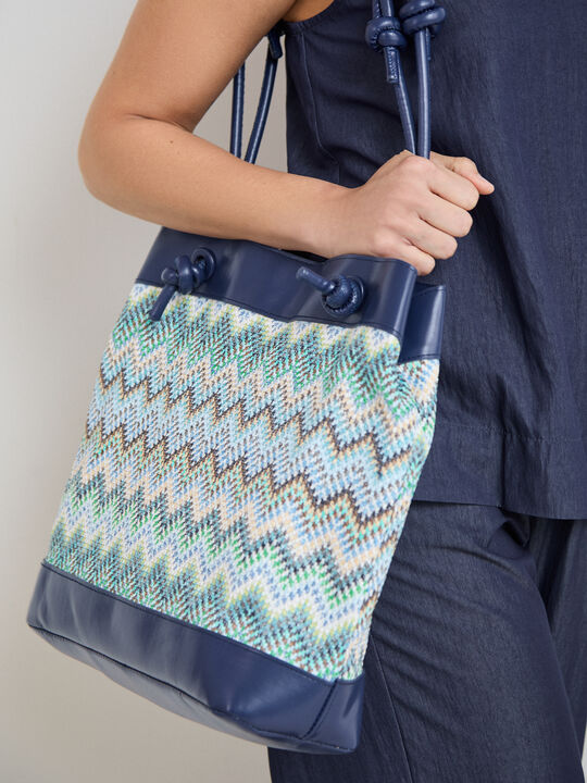 BOLSO RAFIA HOMBRO Azul Noche image number null