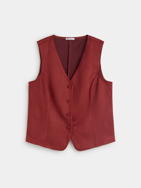 CHALECO ANTELINA BOTONES Granate image number null