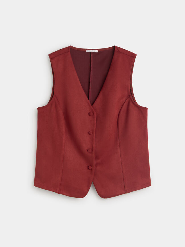 CHALECO ANTELINA BOTONES Granate