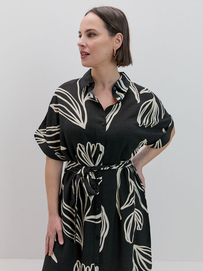 VESTIDO CAMISERO Negro