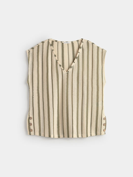 CAMISETA P.CORTADO BOTONES Kaki image number null