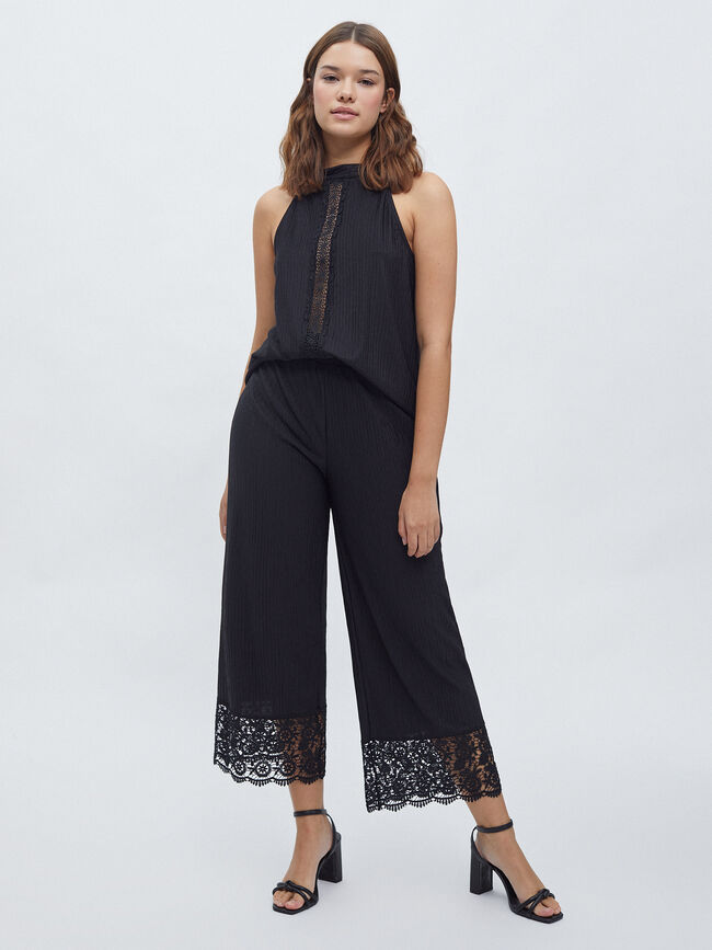 TOP HALTER Negro